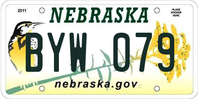 NE license plate BYW079