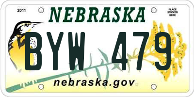 NE license plate BYW479