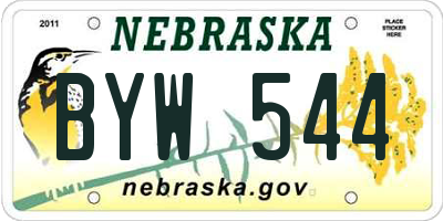 NE license plate BYW544