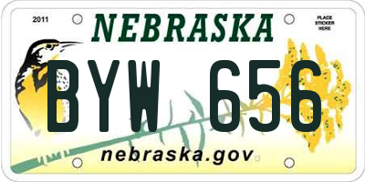 NE license plate BYW656