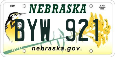 NE license plate BYW921