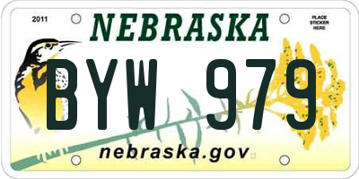 NE license plate BYW979