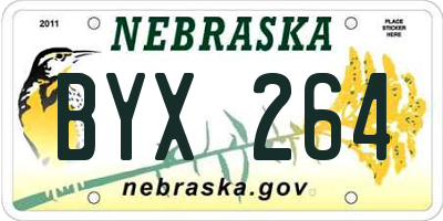 NE license plate BYX264