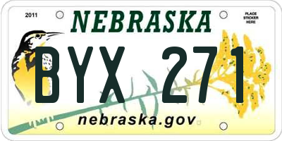 NE license plate BYX271