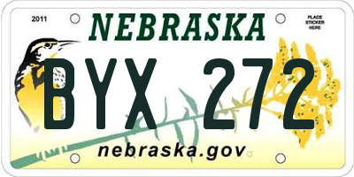 NE license plate BYX272