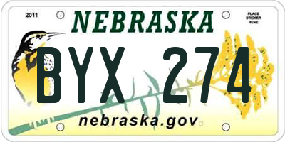 NE license plate BYX274