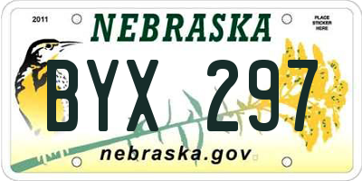 NE license plate BYX297