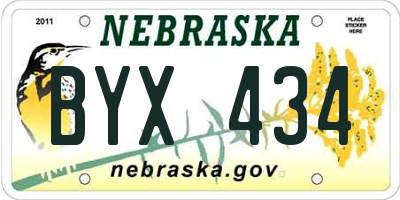 NE license plate BYX434