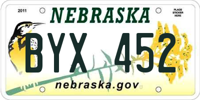 NE license plate BYX452