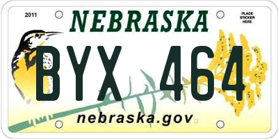 NE license plate BYX464