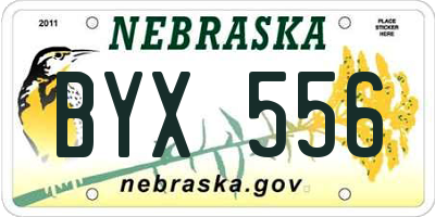 NE license plate BYX556