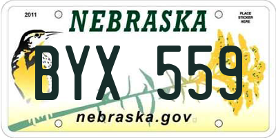 NE license plate BYX559