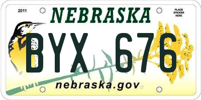 NE license plate BYX676