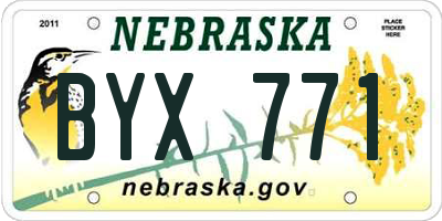 NE license plate BYX771
