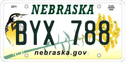 NE license plate BYX788