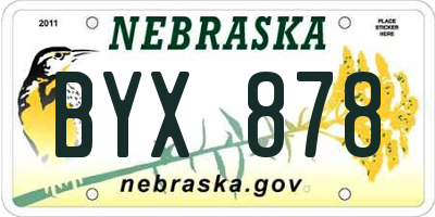 NE license plate BYX878