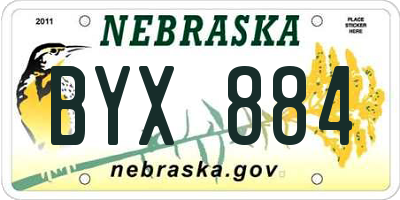 NE license plate BYX884