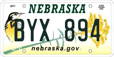 NE license plate BYX894