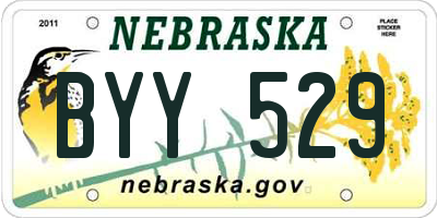 NE license plate BYY529