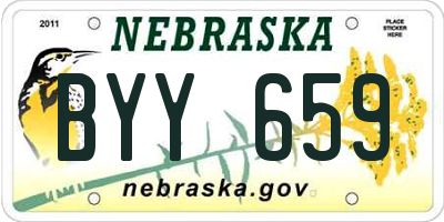 NE license plate BYY659