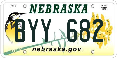 NE license plate BYY682