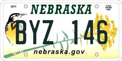 NE license plate BYZ146
