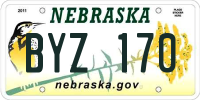 NE license plate BYZ170