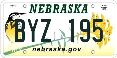 NE license plate BYZ195
