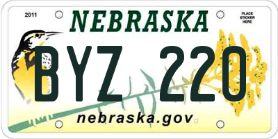 NE license plate BYZ220