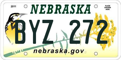 NE license plate BYZ272