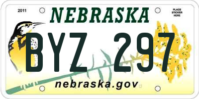 NE license plate BYZ297