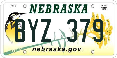 NE license plate BYZ379