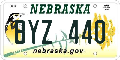 NE license plate BYZ440