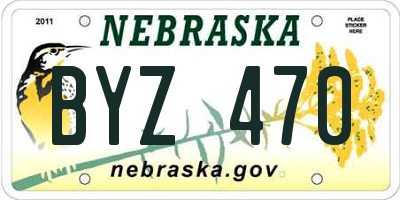 NE license plate BYZ470