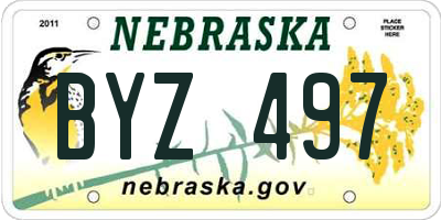 NE license plate BYZ497