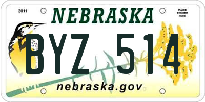 NE license plate BYZ514