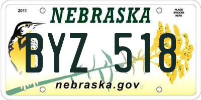 NE license plate BYZ518