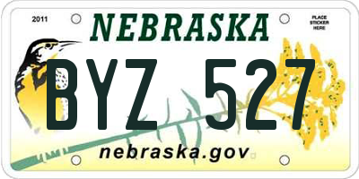 NE license plate BYZ527