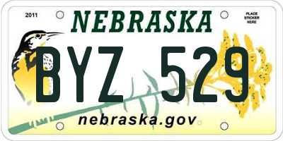 NE license plate BYZ529