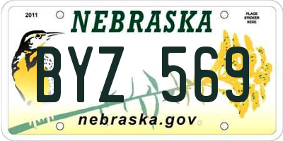 NE license plate BYZ569