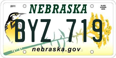 NE license plate BYZ719