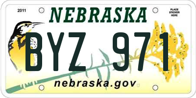 NE license plate BYZ971