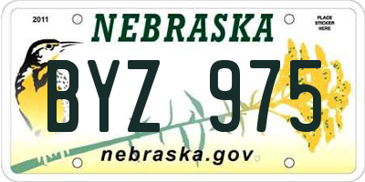 NE license plate BYZ975