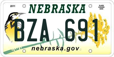 NE license plate BZA691