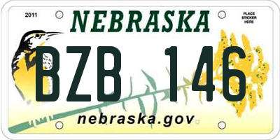 NE license plate BZB146