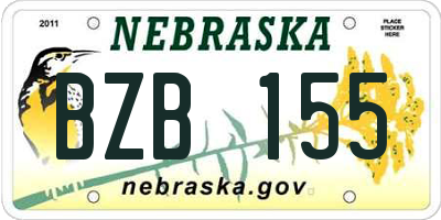 NE license plate BZB155