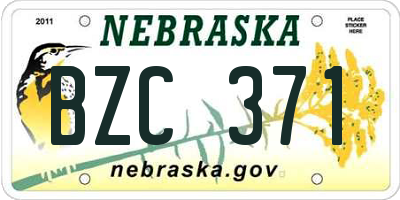 NE license plate BZC371