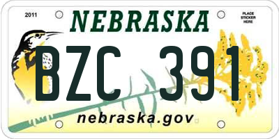 NE license plate BZC391