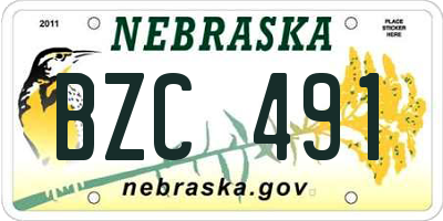 NE license plate BZC491
