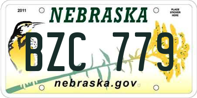 NE license plate BZC779
